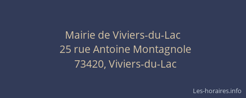 Mairie de Viviers-du-Lac