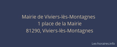 Mairie de Viviers-l&egrave;s-Montagnes
