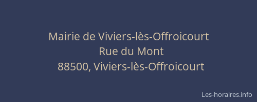 Mairie de Viviers-l&egrave;s-Offroicourt