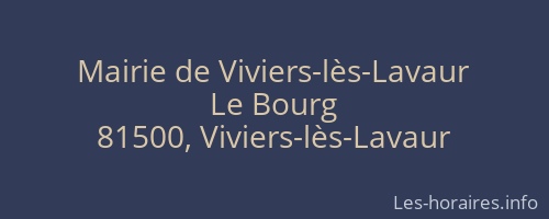 Mairie de Viviers-lès-Lavaur