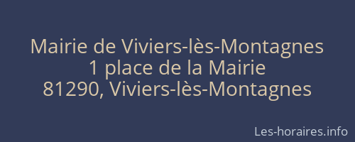 Mairie de Viviers-lès-Montagnes