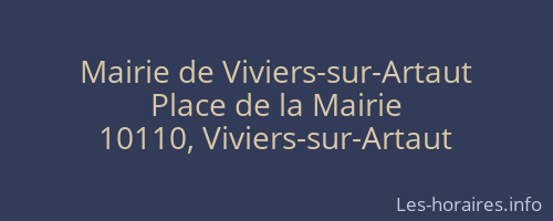 Mairie de Viviers-sur-Artaut