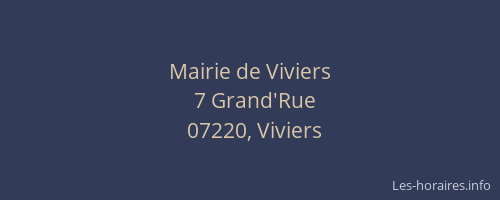 Mairie de Viviers