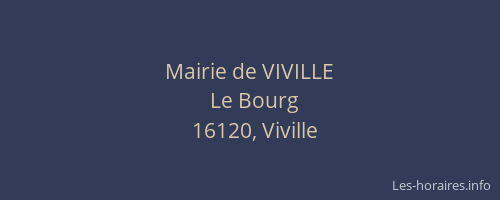 Mairie de VIVILLE