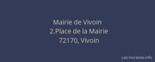 Mairie de Vivoin