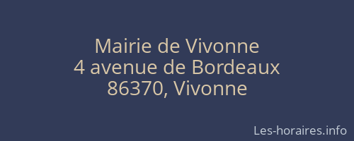 Mairie de Vivonne