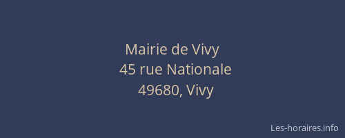 Mairie de Vivy