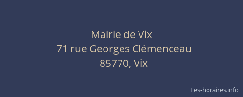 Mairie de Vix