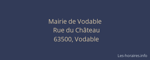 Mairie de Vodable