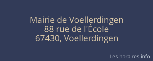 Mairie de Voellerdingen