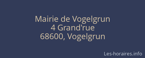 Mairie de Vogelgrun