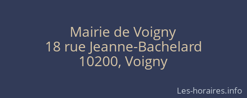 Mairie de Voigny