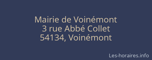 Mairie de Voinémont