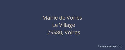 Mairie de Voires