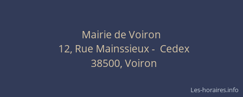 Mairie de Voiron