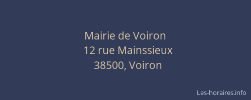 Mairie de Voiron