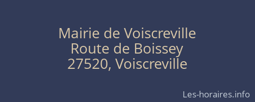 Mairie de Voiscreville