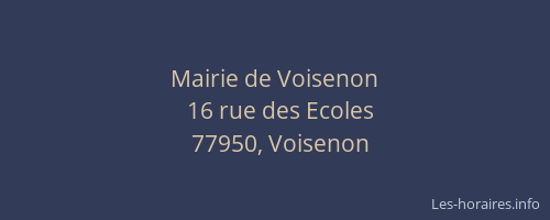 Mairie de Voisenon