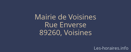 Mairie de Voisines