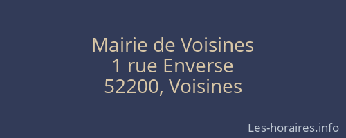 Mairie de Voisines
