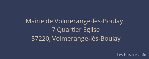 Mairie de Volmerange-l&egrave;s-Boulay