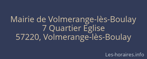 Mairie de Volmerange-lès-Boulay