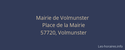 Mairie de Volmunster