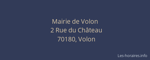 Mairie de Volon