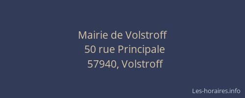 Mairie de Volstroff