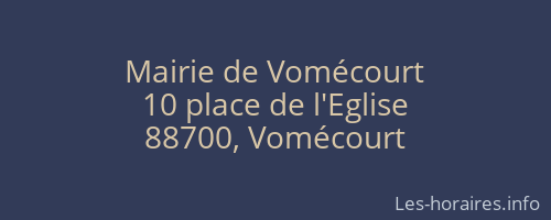 Mairie de Vomécourt