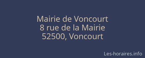 Mairie de Voncourt