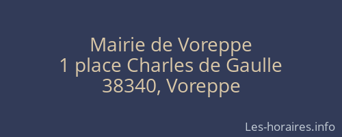 Mairie de Voreppe