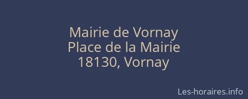 Mairie de Vornay