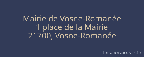 Mairie de Vosne-Romanée