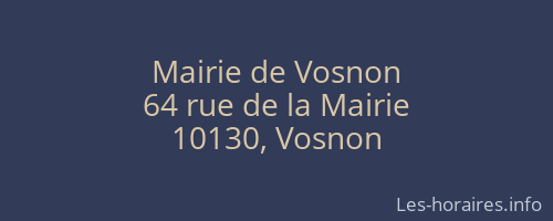 Mairie de Vosnon