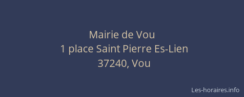 Mairie de Vou