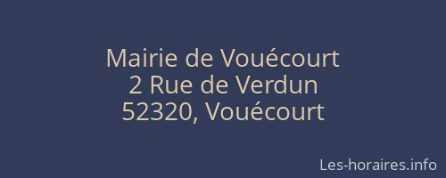Mairie de Vouécourt