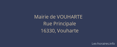 Mairie de VOUHARTE