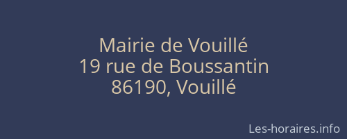 Mairie de Vouillé