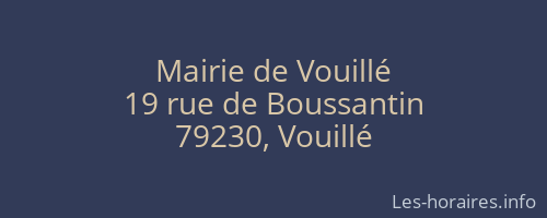 Mairie de Vouillé