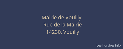 Mairie de Vouilly