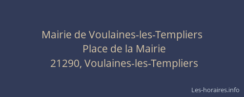 Mairie de Voulaines-les-Templiers