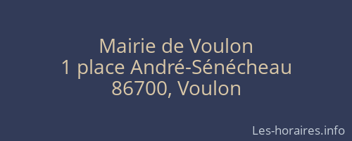 Mairie de Voulon