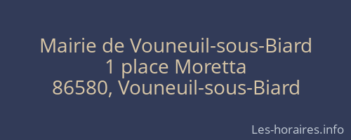 Mairie de Vouneuil-sous-Biard