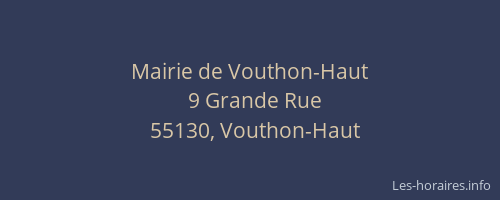 Mairie de Vouthon-Haut
