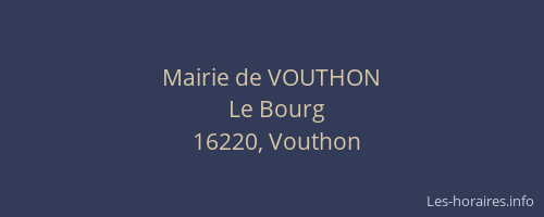 Mairie de VOUTHON