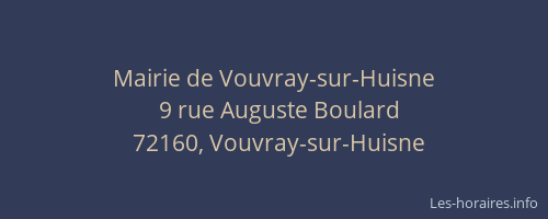 Mairie de Vouvray-sur-Huisne