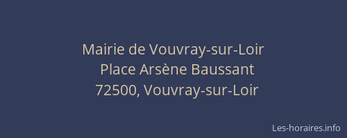 Mairie de Vouvray-sur-Loir
