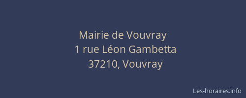 Mairie de Vouvray