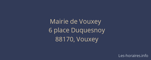 Mairie de Vouxey